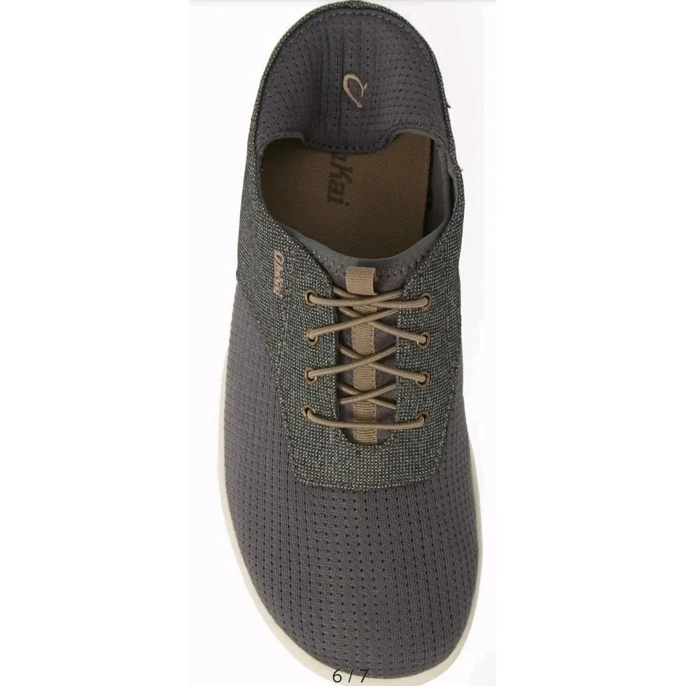 Olukai Nohea Moku Shoes Mens Size 14 Grey‎ Slip On Boat Beach Casual Sneakers